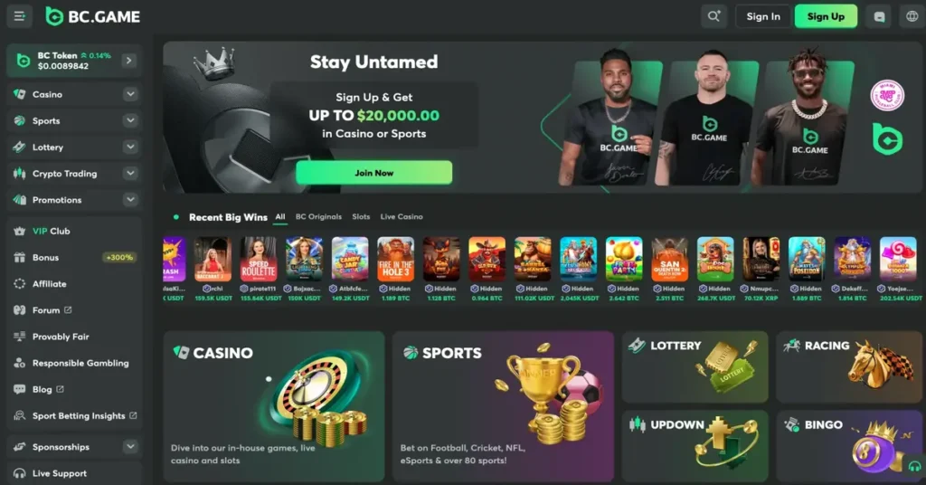 BC GAME CASINO REVIEW